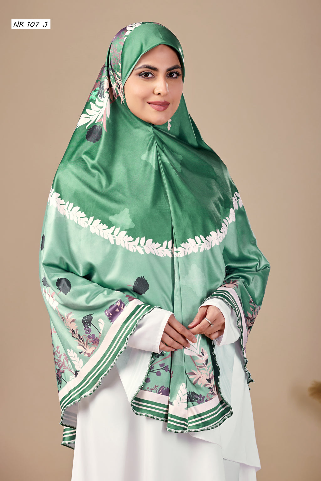 Emerald Bloom Premium Prayer Hijab ( Namaji )