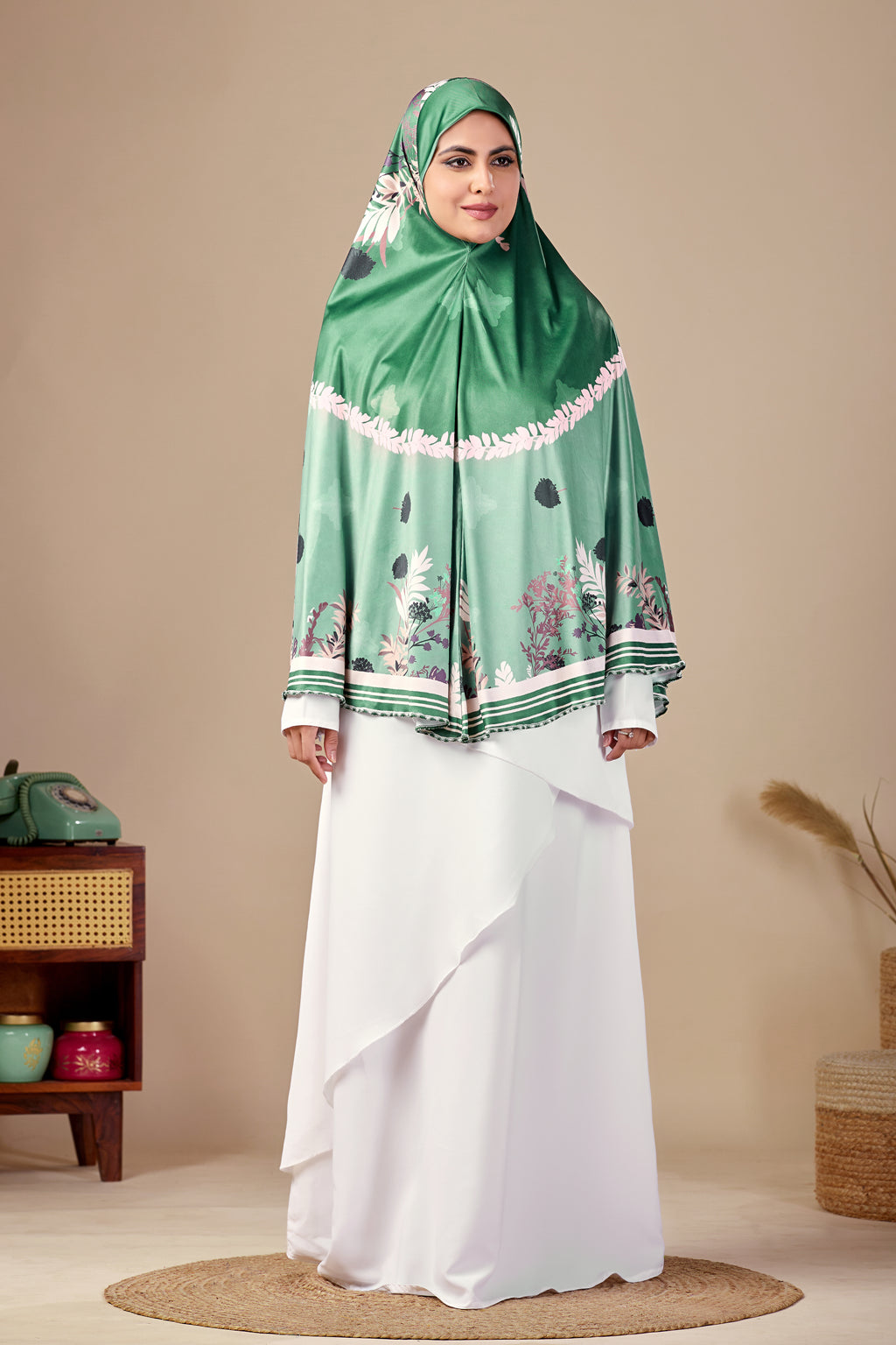 Emerald Bloom Premium Prayer Hijab ( Namaji )
