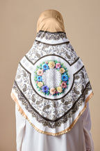 Blossom Grace Malaysian Printed Hijab With Diamond Work