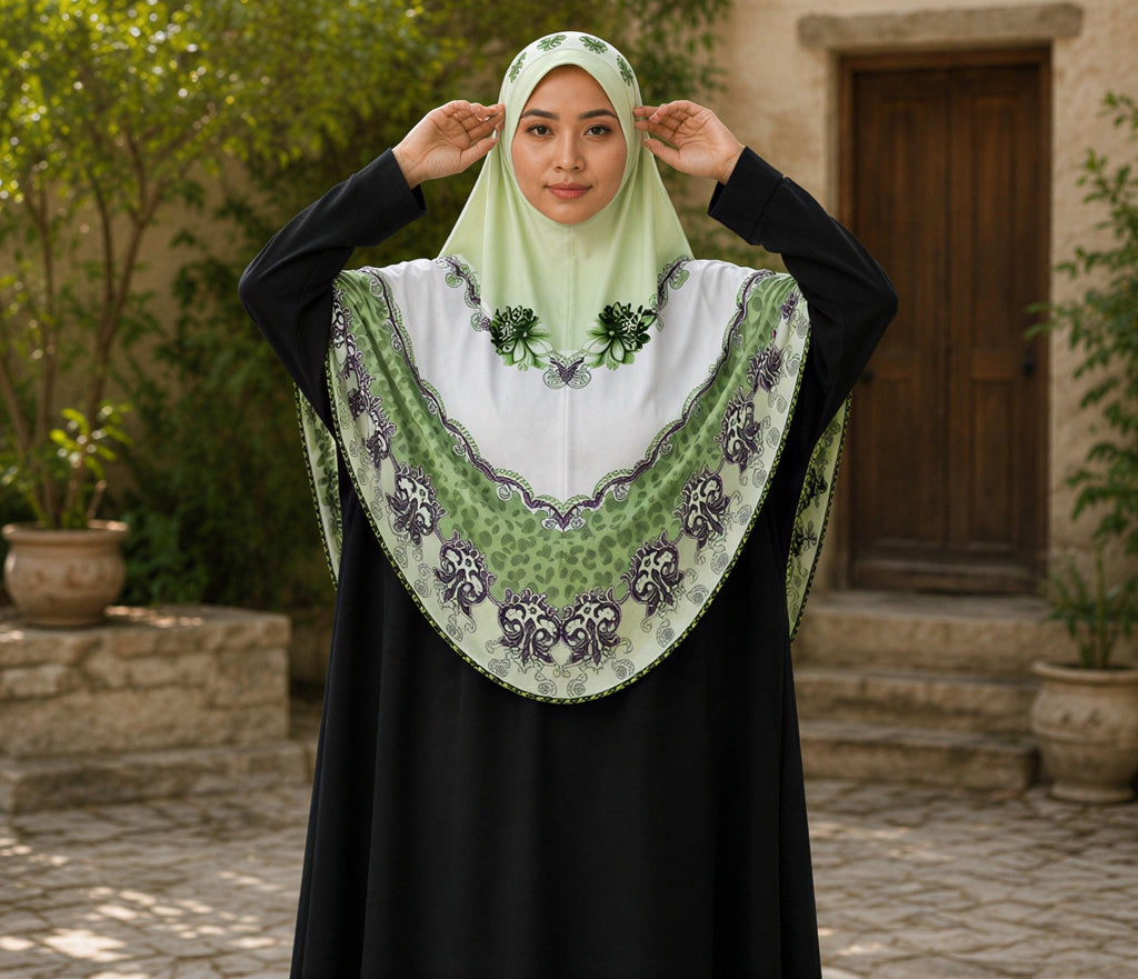 Sage Blossom Elegance Khimar