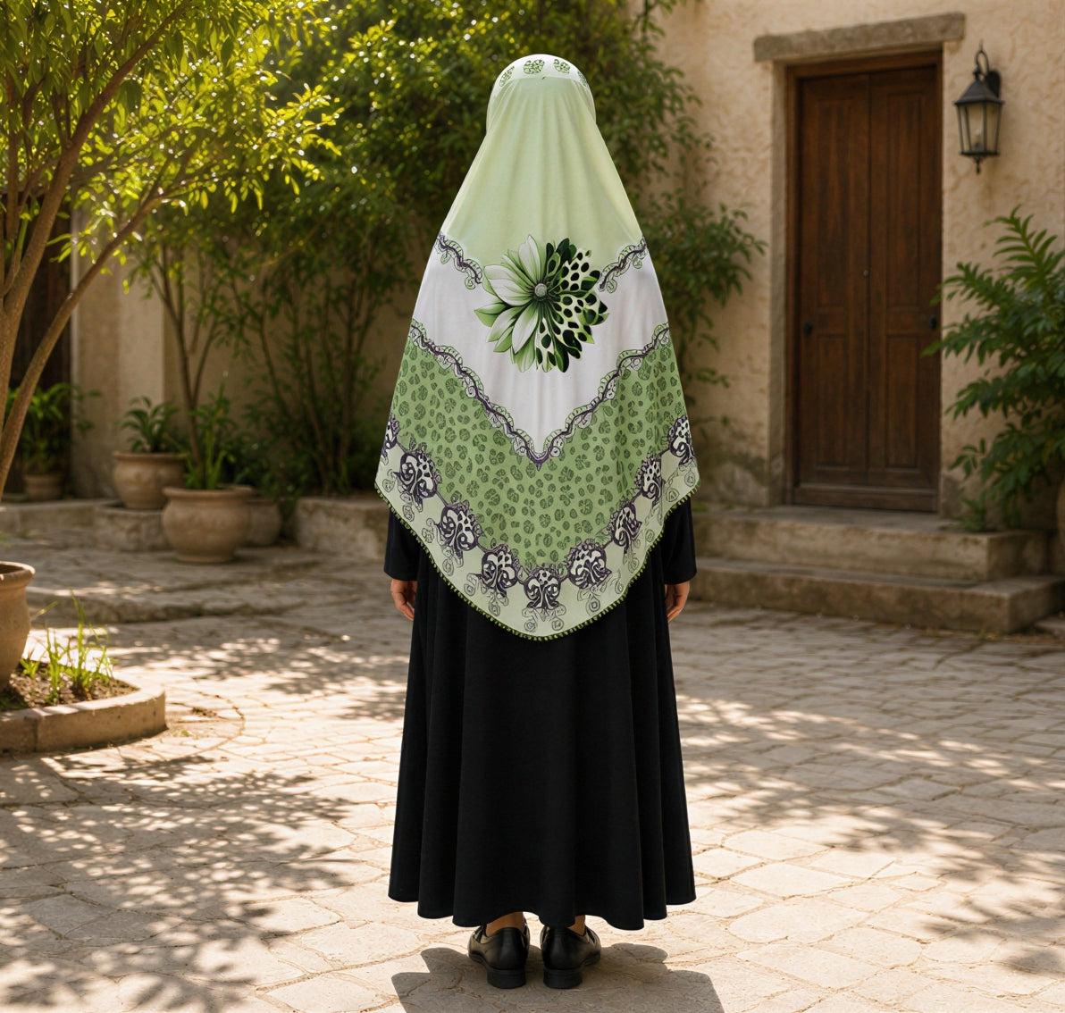 Sage Blossom Elegance Khimar