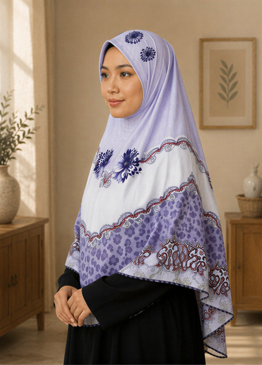 Lavender Noor Luxe Khimar