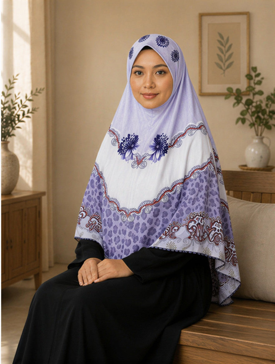 Lavender Noor Luxe Khimar