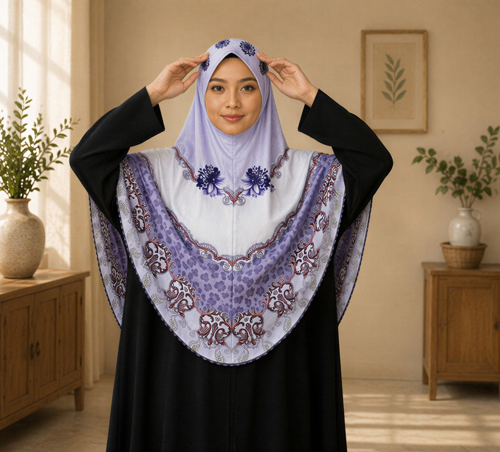 Lavender Noor Luxe Khimar