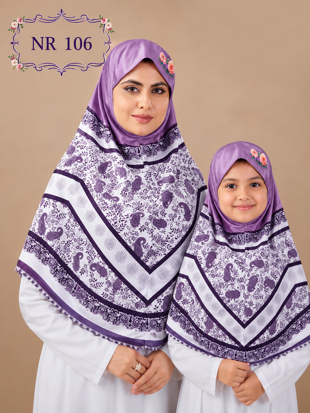 Blossom Grace Malaysian Printed Hijab With Diamond Work