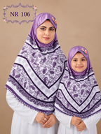 Blossom Grace Malaysian Printed Hijab With Diamond Work
