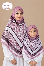 Blossom Grace Malaysian Printed Hijab With Diamond Work