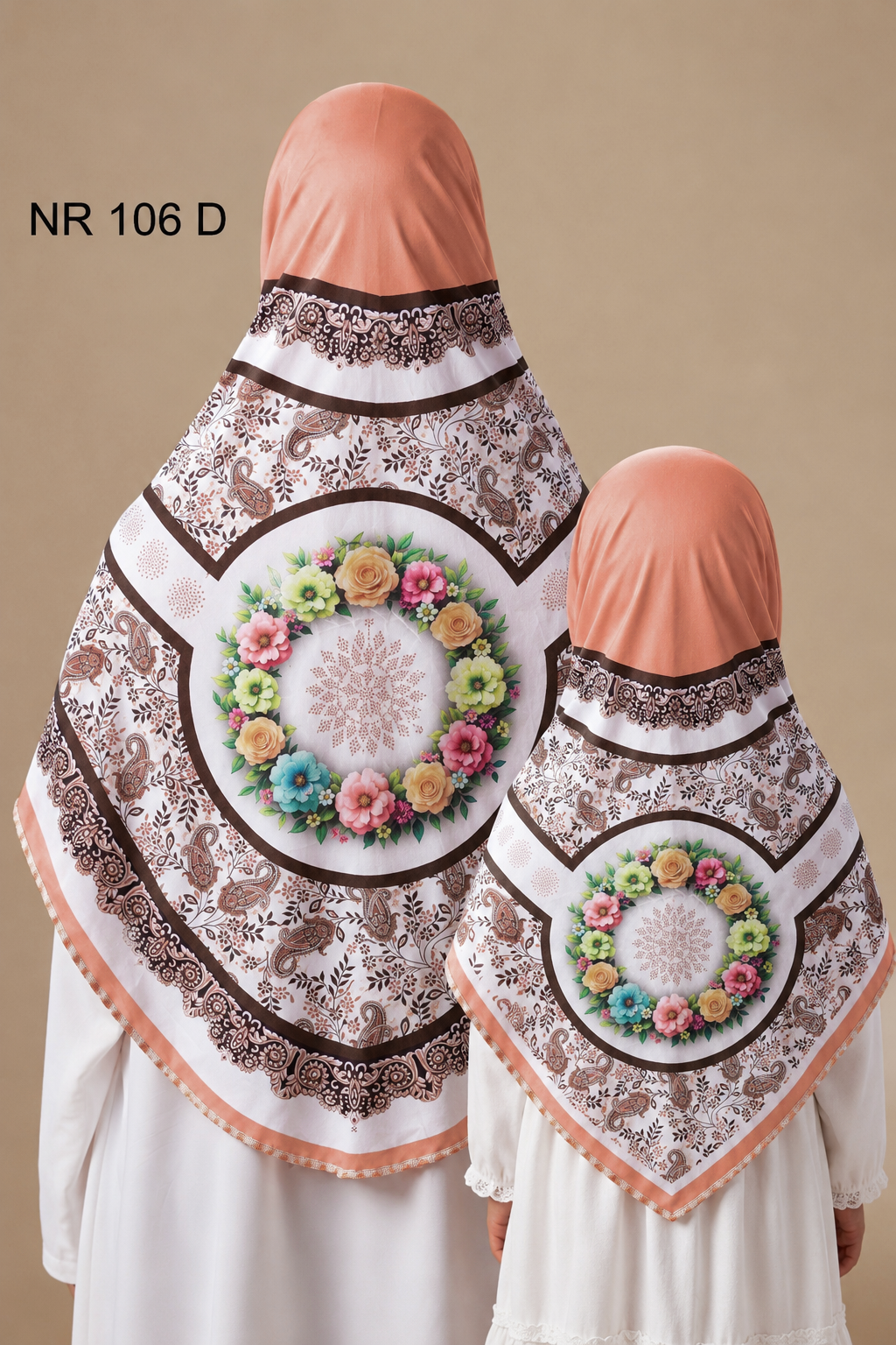 Blossom Grace Malaysian Printed Hijab With Diamond Work