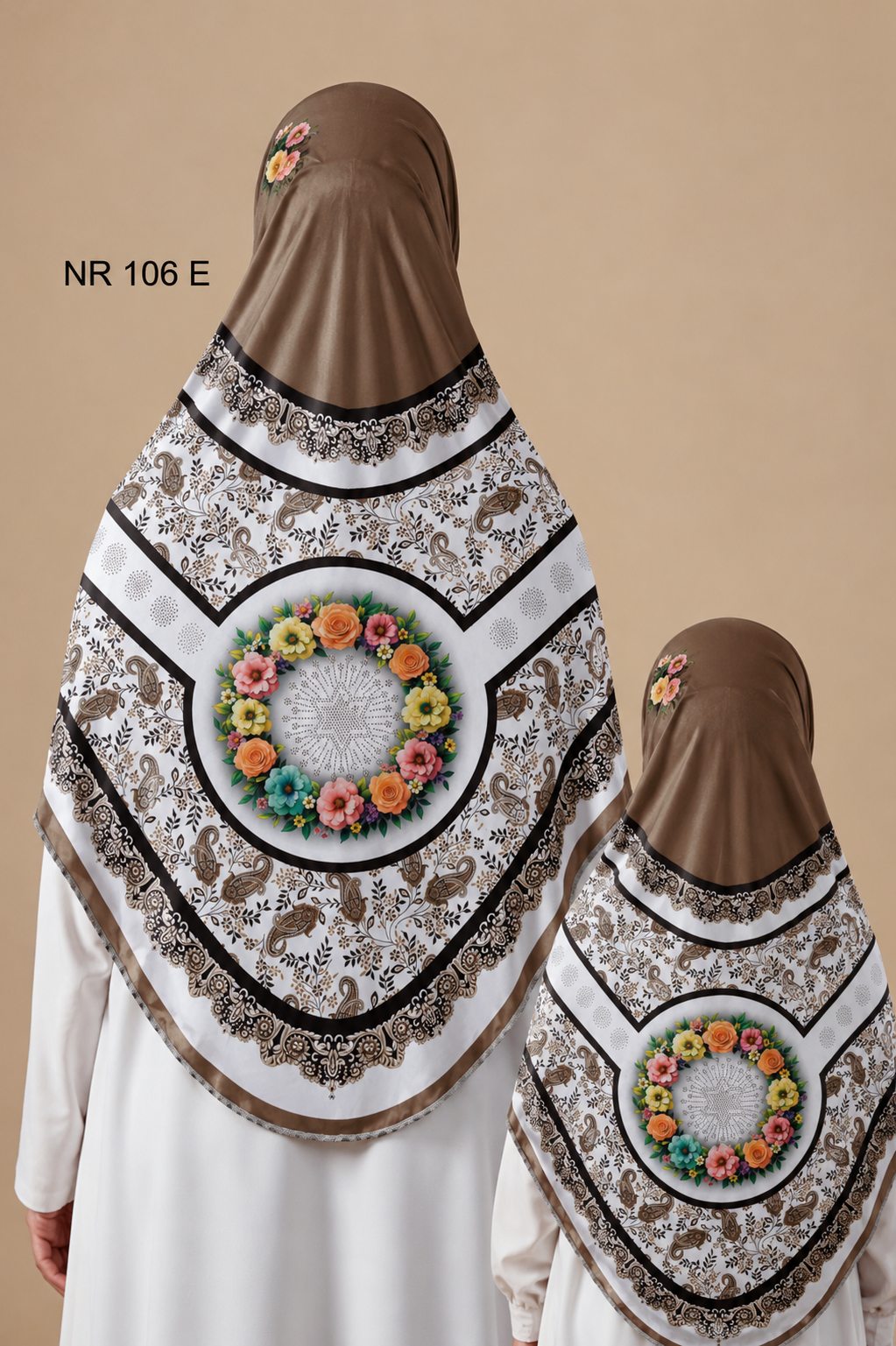 Blossom Grace Malaysian Printed Hijab With Diamond Work