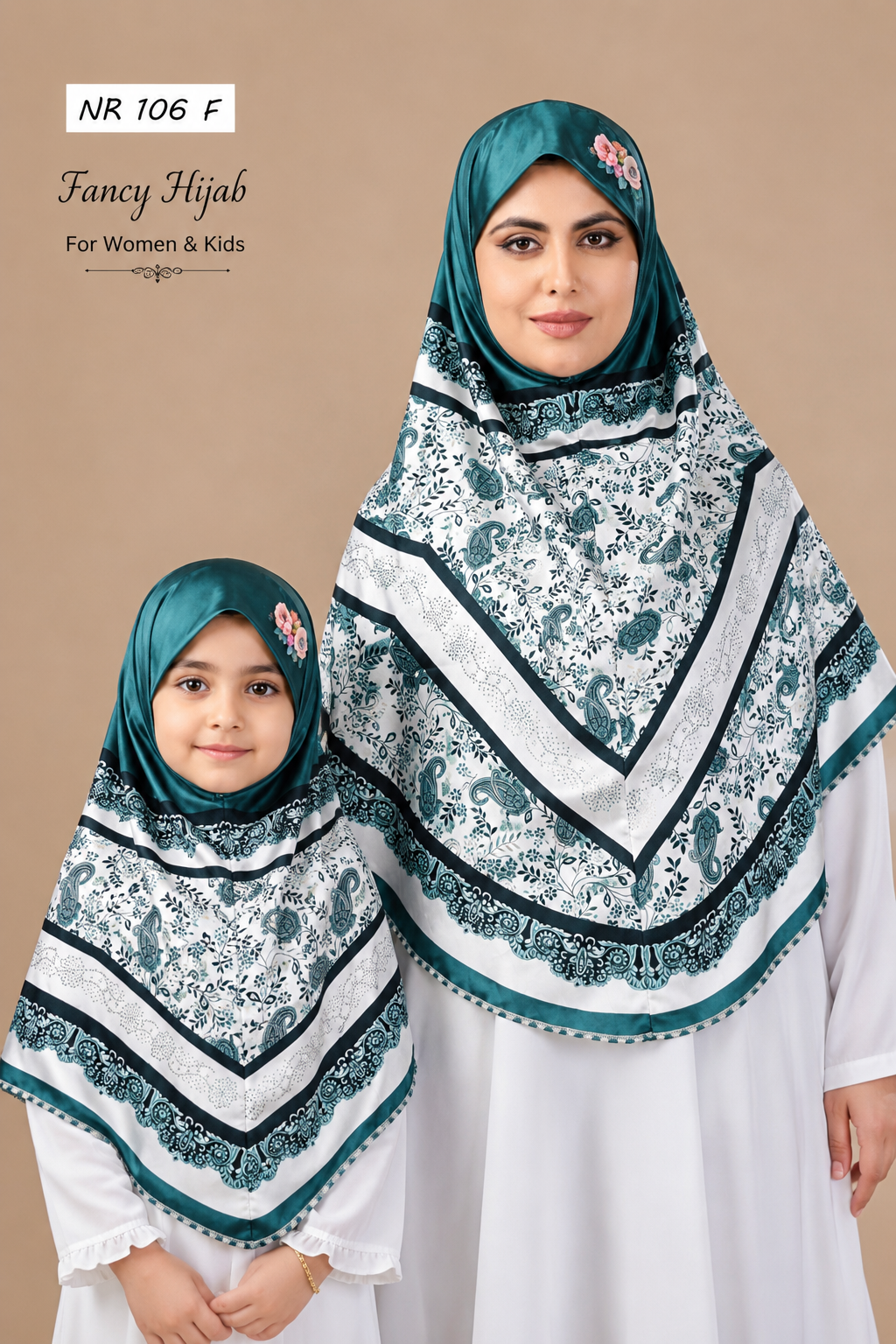 Blossom Grace Malaysian Printed Hijab With Diamond Work