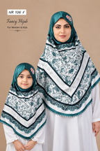 Blossom Grace Malaysian Printed Hijab With Diamond Work