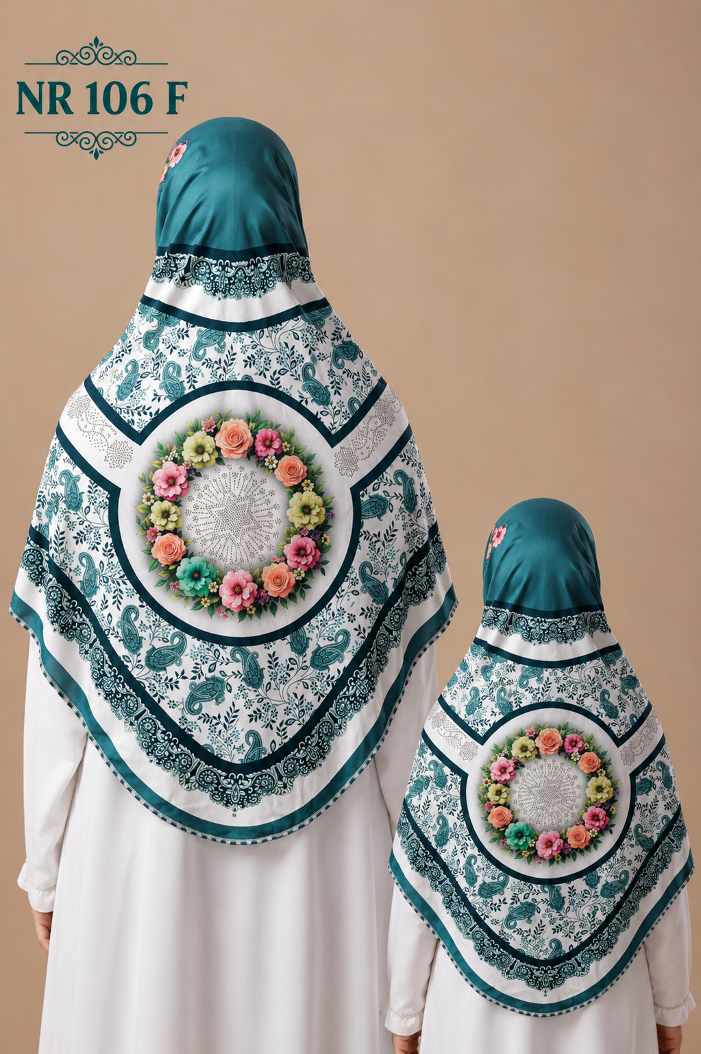 Blossom Grace Malaysian Printed Hijab With Diamond Work