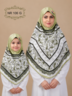Blossom Grace Malaysian Printed Hijab With Diamond Work