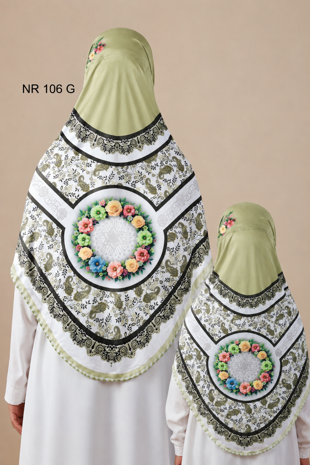 Blossom Grace Malaysian Printed Hijab With Diamond Work