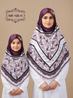 Blossom Grace Malaysian Printed Hijab With Diamond Work