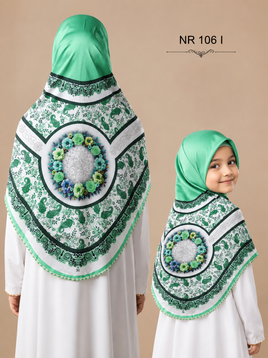 Blossom Grace Malaysian Printed Hijab With Diamond Work