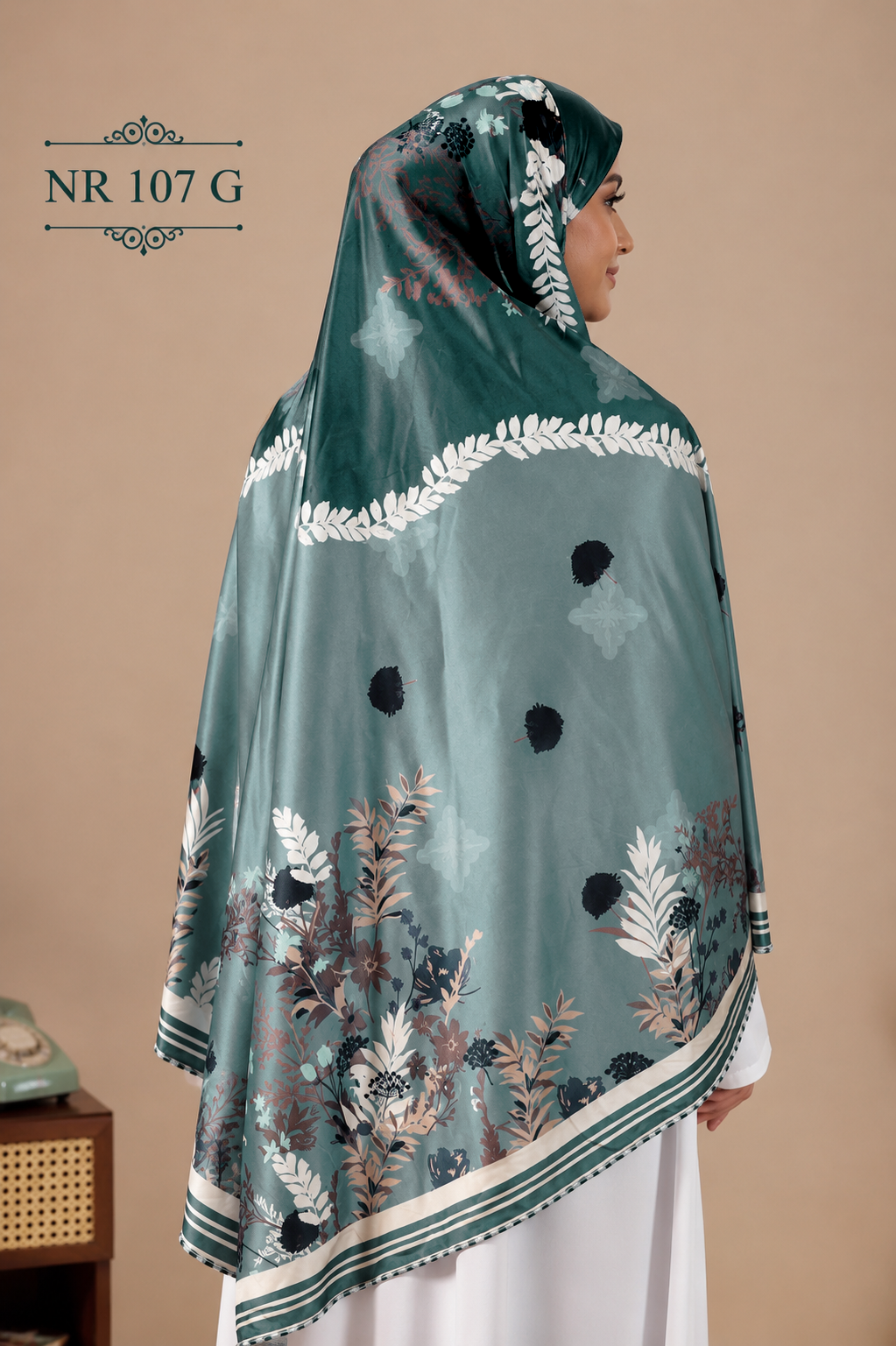 Emerald Bloom Premium Prayer Hijab ( Namaji )