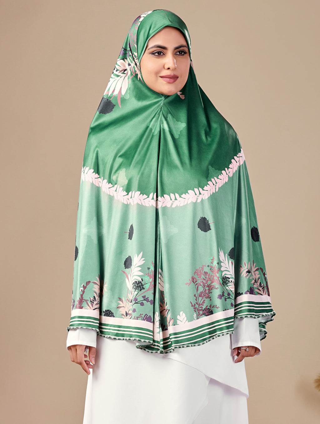 Emerald Bloom Premium Prayer Hijab ( Namaji )
