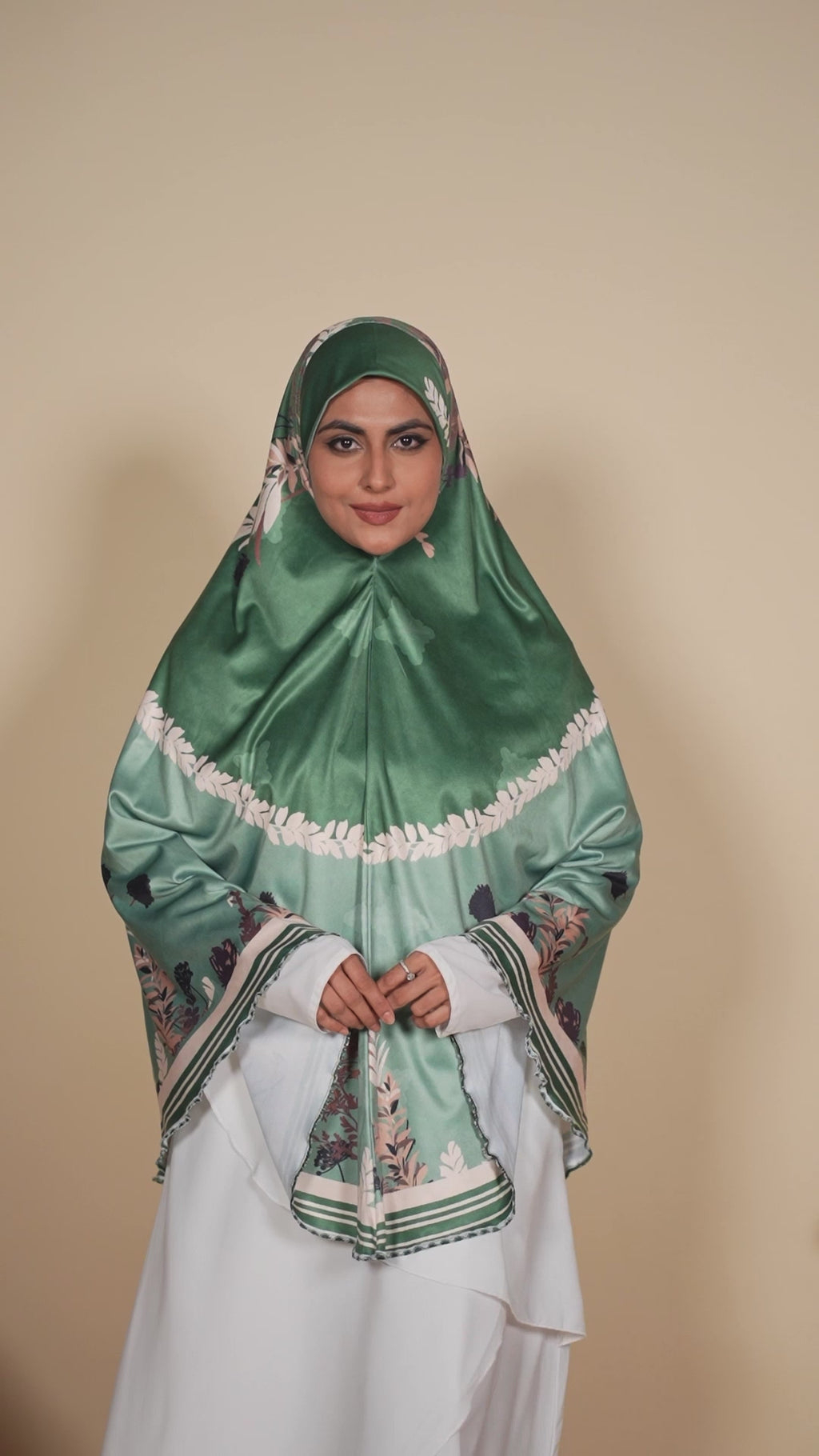 Emerald Bloom Premium Prayer Hijab ( Namaji )